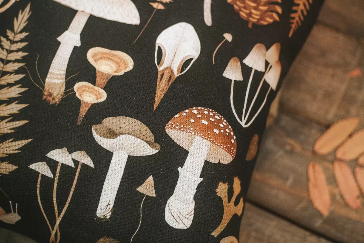 Льняной чехол для подушки «Ведьмовской» • Сувенир от Fungiline — изображение 3