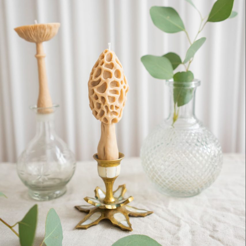 photo_2023-06-28_19-12-33-e1687968890552.jpg Свеча «Гриб Сморчок» • Уют от Fungiline — изображение 1