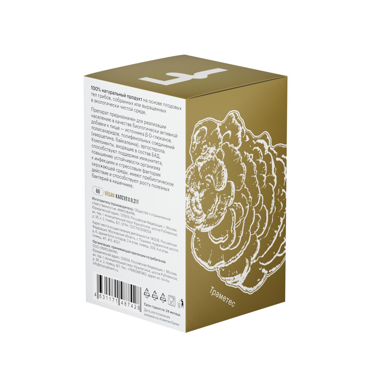 Траметес разноцветный • 60 капсул — изображение 5